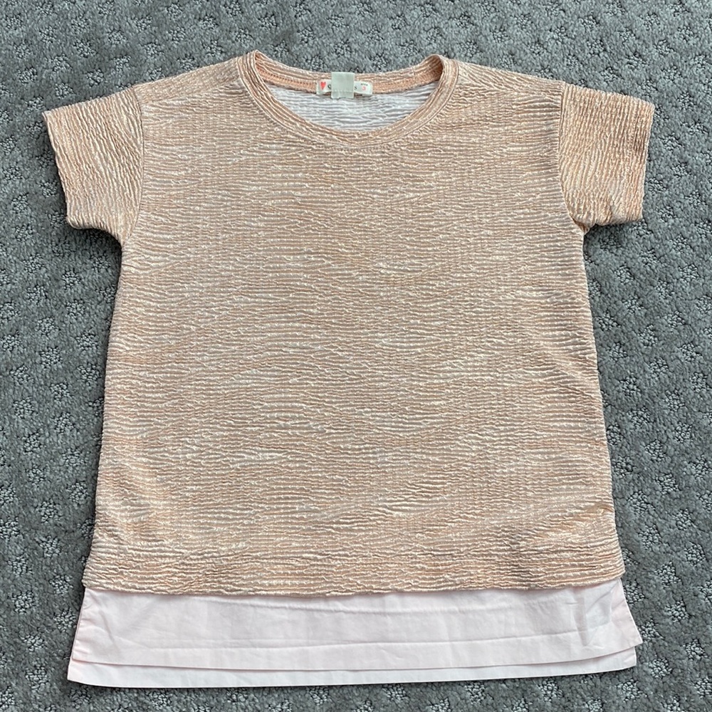 Like New! J. Crew rose gold shirt